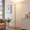 Lindby Gulvlamper|Gulvlamper>gulvlampe Ignacia, messingfarvet, glas, 180 cm, E27