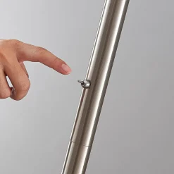 gulvlampe Ignacia, nikkelfarvet, glas, 180 cm, E27^Lindby Outlet