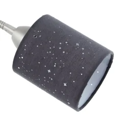 Lindby gulvlampe Jaileen, grå, tekstil, 170 cm, læselampe