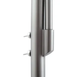 Lindby gulvlampe Jaileen, grå, tekstil, 170 cm, læselampe