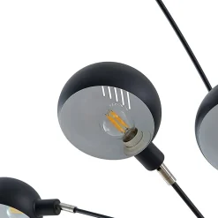 Lindby gulvlampe Jewa, sort, metal, 5 lyskilder, E14