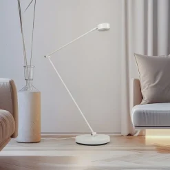 Lindby Arbejdsrum/Kontor|Gulvlamper>gulvlampe Jyla, hvid, 4000K, GX53, jern