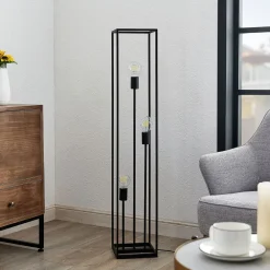 gulvlampe Krisha, sort, metal, 3 lyskilder, E27^Lindby Outlet