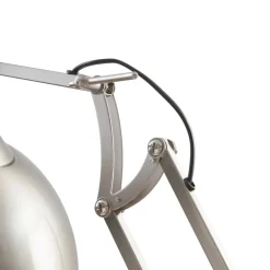gulvlampe Leia, sølv, metal, 180 cm, drejelig, E27^Lindby