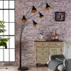 gulvlampe Lira, 5 lyskilder, højde 205 cm, sort, guld^Lindby Best