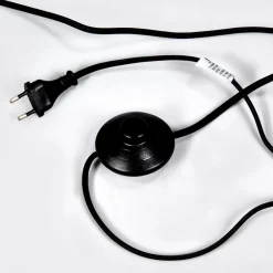 gulvlampe Mineva. sort/guld, metal, højde 180 cm^Lindby Outlet