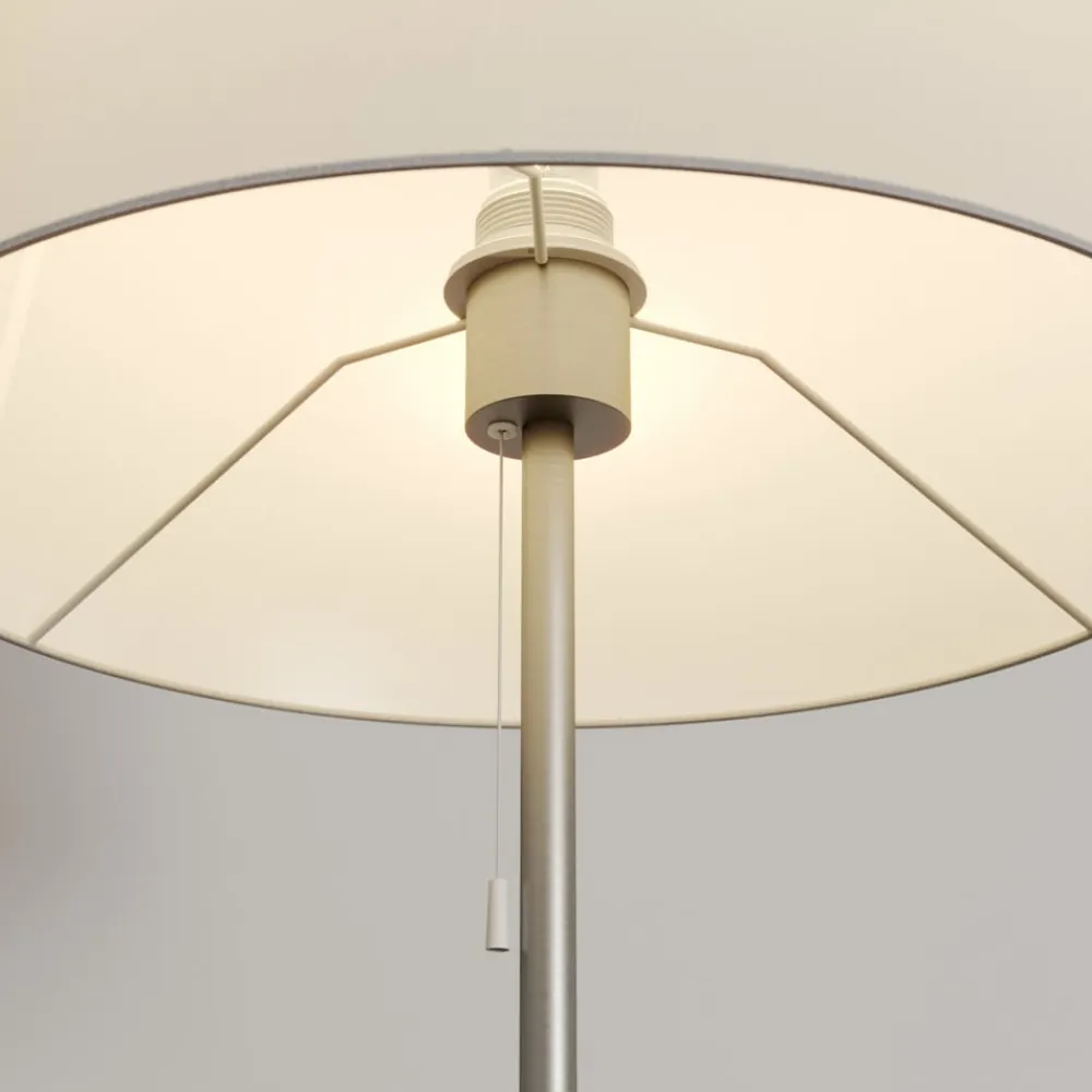 gulvlampe Nantwin, 175 cm, hvid, nikkel, tekstil^Lindby Online