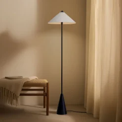 gulvlampe Norvik, højde 150 cm, sort/grå, metal^Lindby Clearance