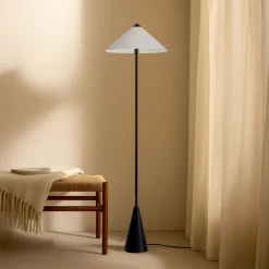 gulvlampe Norvik, højde 150 cm, sort/grå, metal^Lindby Clearance