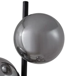 gulvlampe Orbelia, sort, 5 lyskilder, glas^Lindby