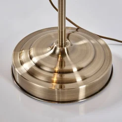 Lindby gulvlampe Otis, antik messing, glas, 170 cm, E27