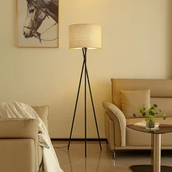 gulvlampe Soula, Ø 40 cm, beige, plast, E27^Lindby New