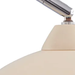 Lindby Gulvlampe Tonka, beige, metal/marmor, 180 cm, E27