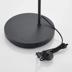 Lindby gulvlampe Trebale, sort, træ, 154 cm, E27