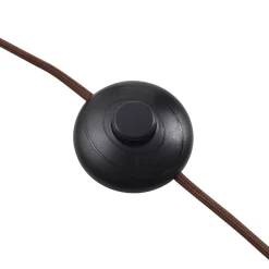 Lindby gulvlampe Valentina, E27, røggrå, glas, 150 cm