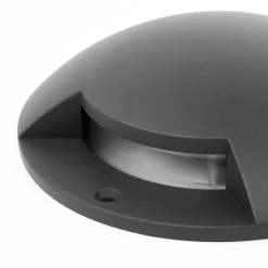 Lindby gulv-spotlight med LED Cormac, 1 lyskilde, Ø 21 cm, IP67