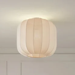 Lindby Gang|Loftlamper>Helin loftlampe, beige, stof, Ø 35 cm