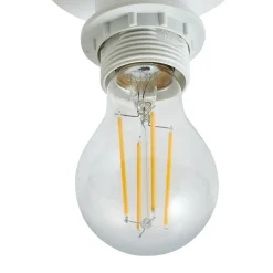 Lindby Helin loftlampe, blå, stof, Ø 35 cm