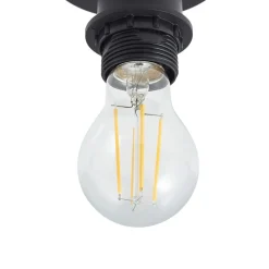 Helin loftlampe, grå, stof, Ø 35 cm^Lindby New