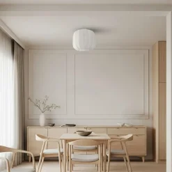 Helin loftlampe, hvid, stof, Ø 35 cm^Lindby Discount