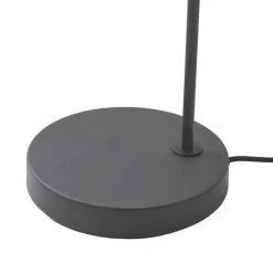 Hinay tekstil-gulvlampe, sort/guld^Lindby