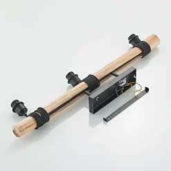 Lindby Hængelampe Amilia, stof, 3 lyskilder, rød/grå/sort