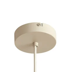 Lindby Hængelampe Anuva, Ø 45 cm, beige, papir, E27