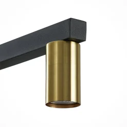 hængelampe Baliko, sort/messing, 5 lyskilder, GU10^Lindby Clearance