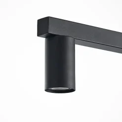 Lindby hængelampe Baliko, sort, 116 cm, 5 lyskilder, GU10