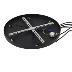 Lindby hængelampe Doroteo, 6 lyskilder, grøn/amber/grå, glas