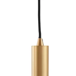 Lindby hængelampe Doroteo, 6 lyskilder, grøn/amber/grå, glas