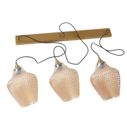 hængelampe Drakar, Ø 22 cm, 3 lyskilder, rav, glas^Lindby Clearance