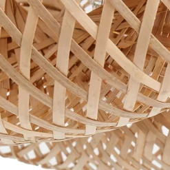 hængelampe Eleane, bambus, natur, Ø 50 cm^Lindby New