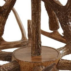 hængelampe Fibi, brun, gevir, 6 lyskilder E14^Lindby Hot