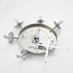 hængelampe Heleska, hvid, glas, 5 lyskilder, Ø 50 cm^Lindby Hot