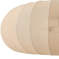 Lindby Hængelampe Helin, beige, Ø 70 cm, tekstil, 3 x E27