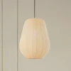 Lindby Pendellamper|Pendellamper>hængelampe Helin, beige, Ø 30 cm, stof