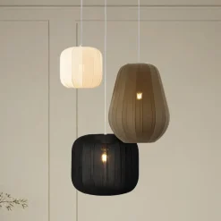 Lindby Pendellamper|Pendellamper>hængelampe Helin sort/hvid/grå, Ø 60 cm, 3 lyskilder