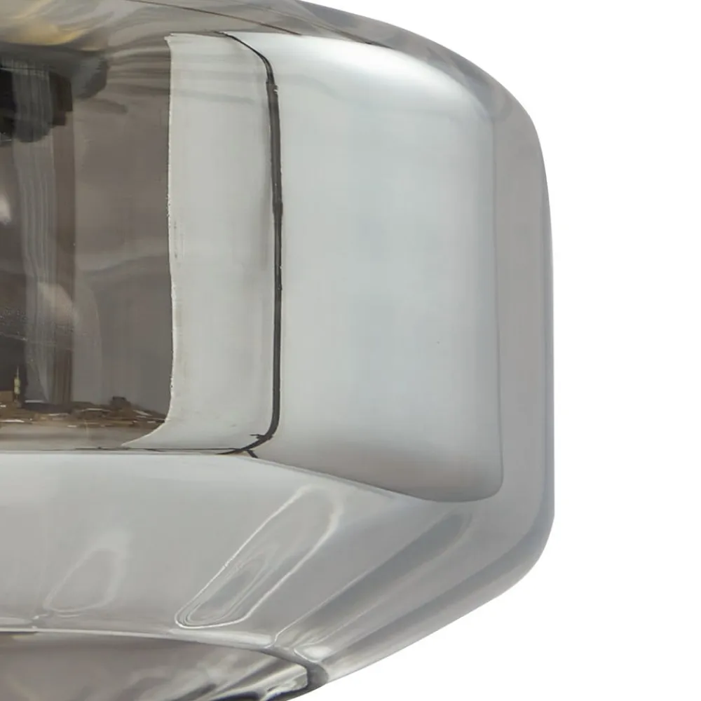 hængelampe Hildur, 5 lyskilder, røgfarvet grå, glas^Lindby Clearance