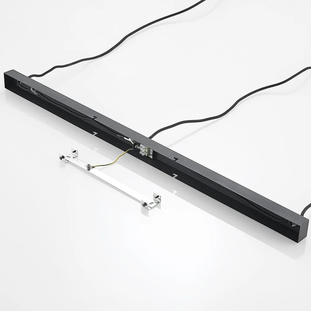 Lindby hængelampe Hiwana, røggrå, glas, 3 lyskilder