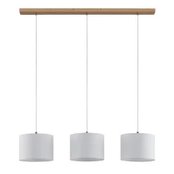 hængelampe Imarin, 3 lyskilder, hvid, tekstil, 100 cm^Lindby Outlet