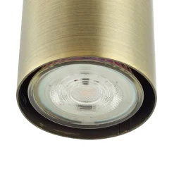 Lindby hængelampe Joffrey, Ø 24 cm, messing, 3 lyskilder, GU10