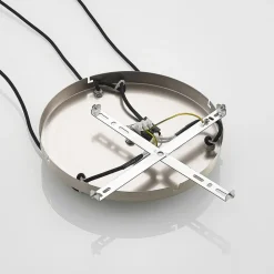 hængelampe Jurian, Ø 32 cm, 3 lyskilder, nikkel/opal, glas^Lindby Sale