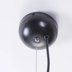 Lindby hængelampe Kinan, Ø 54 cm, sort, guld, metal