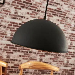 hængelampe Leya, sort/guld, metal, Ø 30 cm, E27^Lindby Online