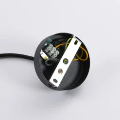 hængelampe Leya, sort/guld, metal, Ø 30 cm, E27^Lindby Online