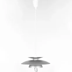 Lindby hængelampe Nadija, grå, 43 cm, højdejusterbar, E27