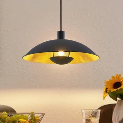 hængelampe Narisara, Ø 40 cm, E27, sort-guld^Lindby Sale