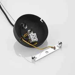 Lindby hængelampe Narisara, Ø 80 cm, E27, sort-guld