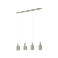hængelampe Ovelia, beige, 4 lyskilder, metal, E27^Lindby Outlet